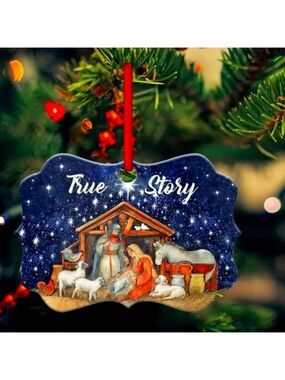 Nativity True Story Christmas Ornament
